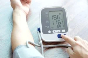 high blood pressure on monitor